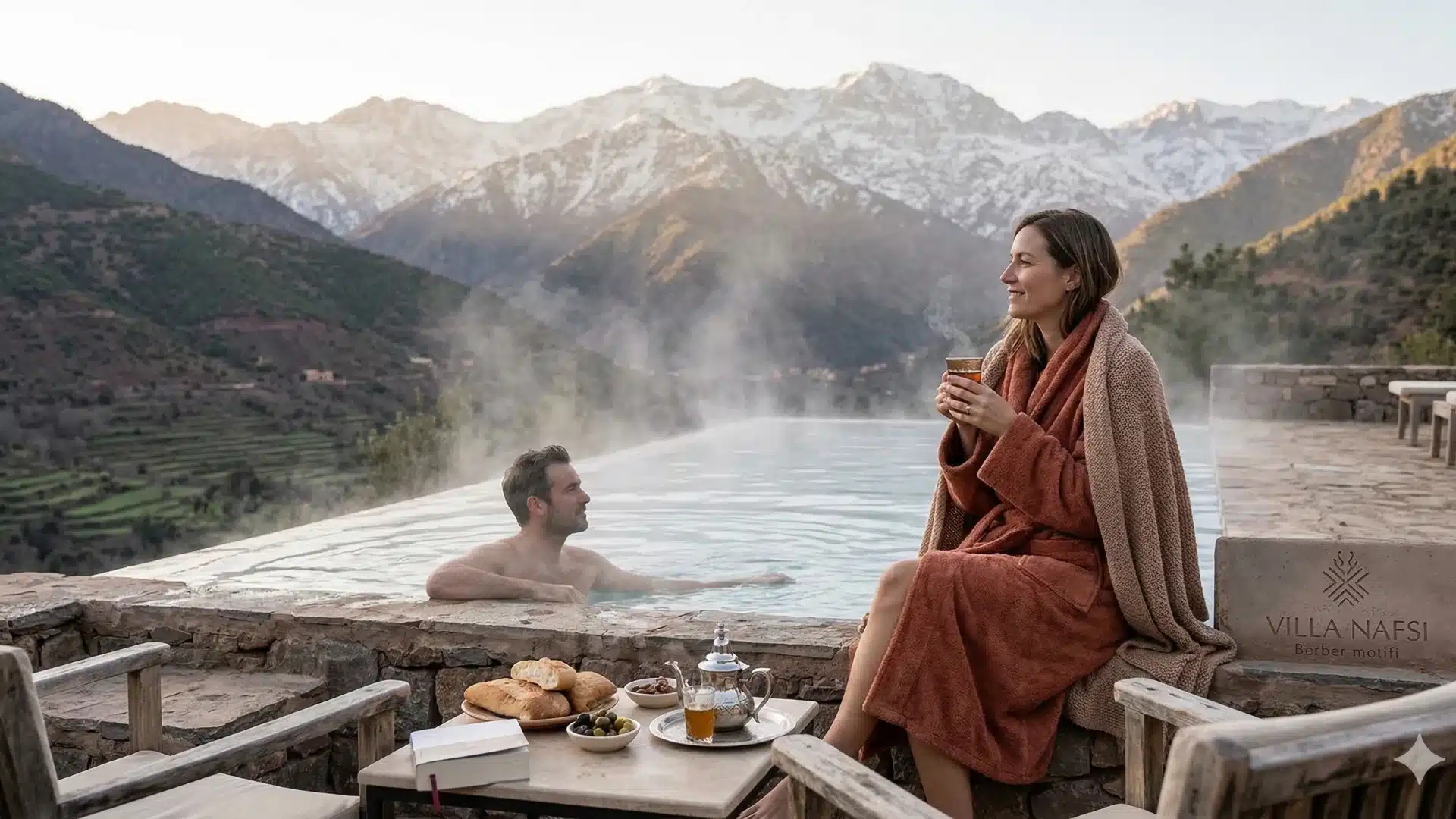 Piscine chauffée en hiver près de Marrakech : le luxe discret de l’Ourika
